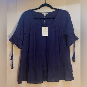NWT Skies Are Blue Blouse Top Blue Size Large